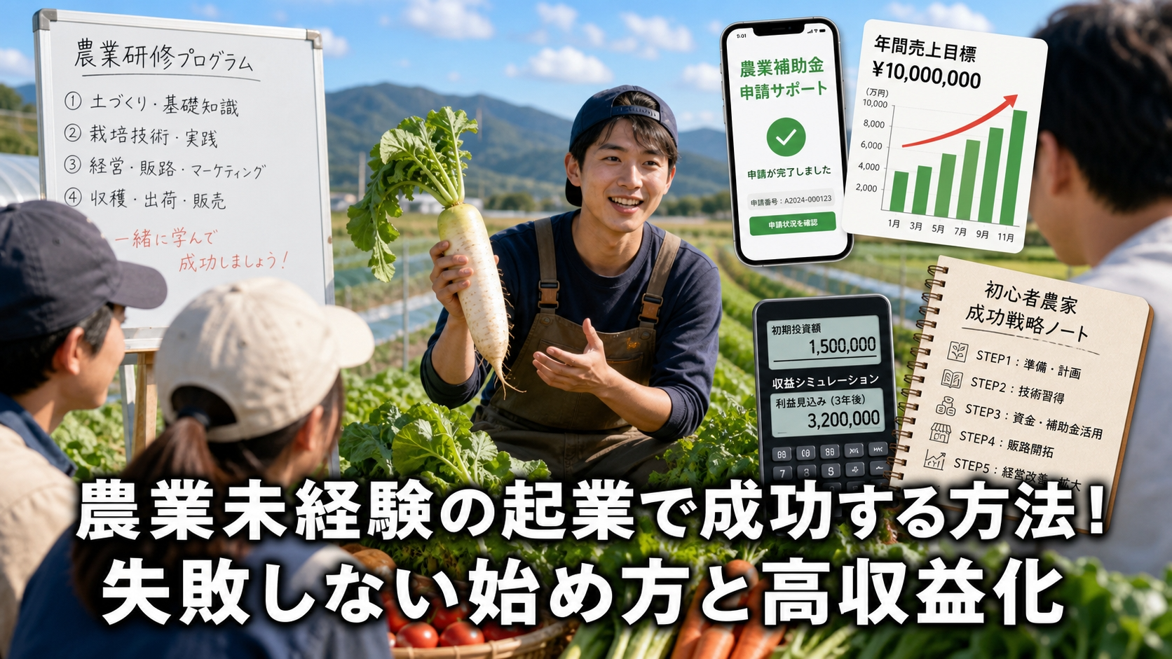 農業未経験の起業で成功する方法！失敗しない始め方と高収益化
