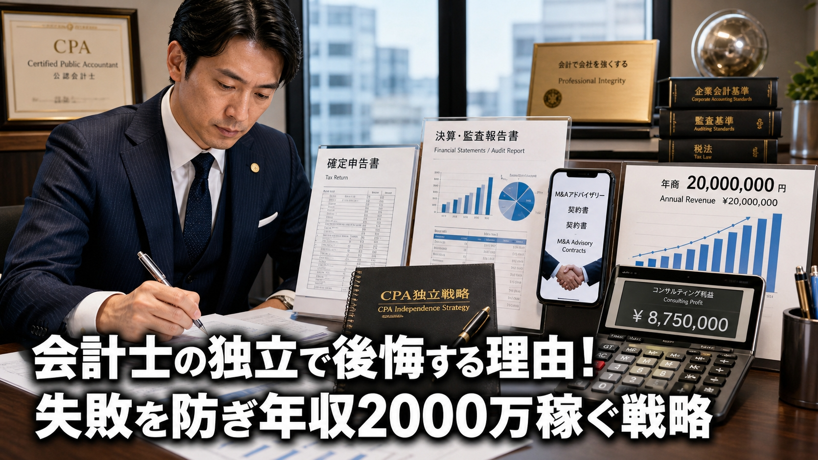会計士の独立で後悔する理由！失敗を防ぎ年収2000万稼ぐ戦略