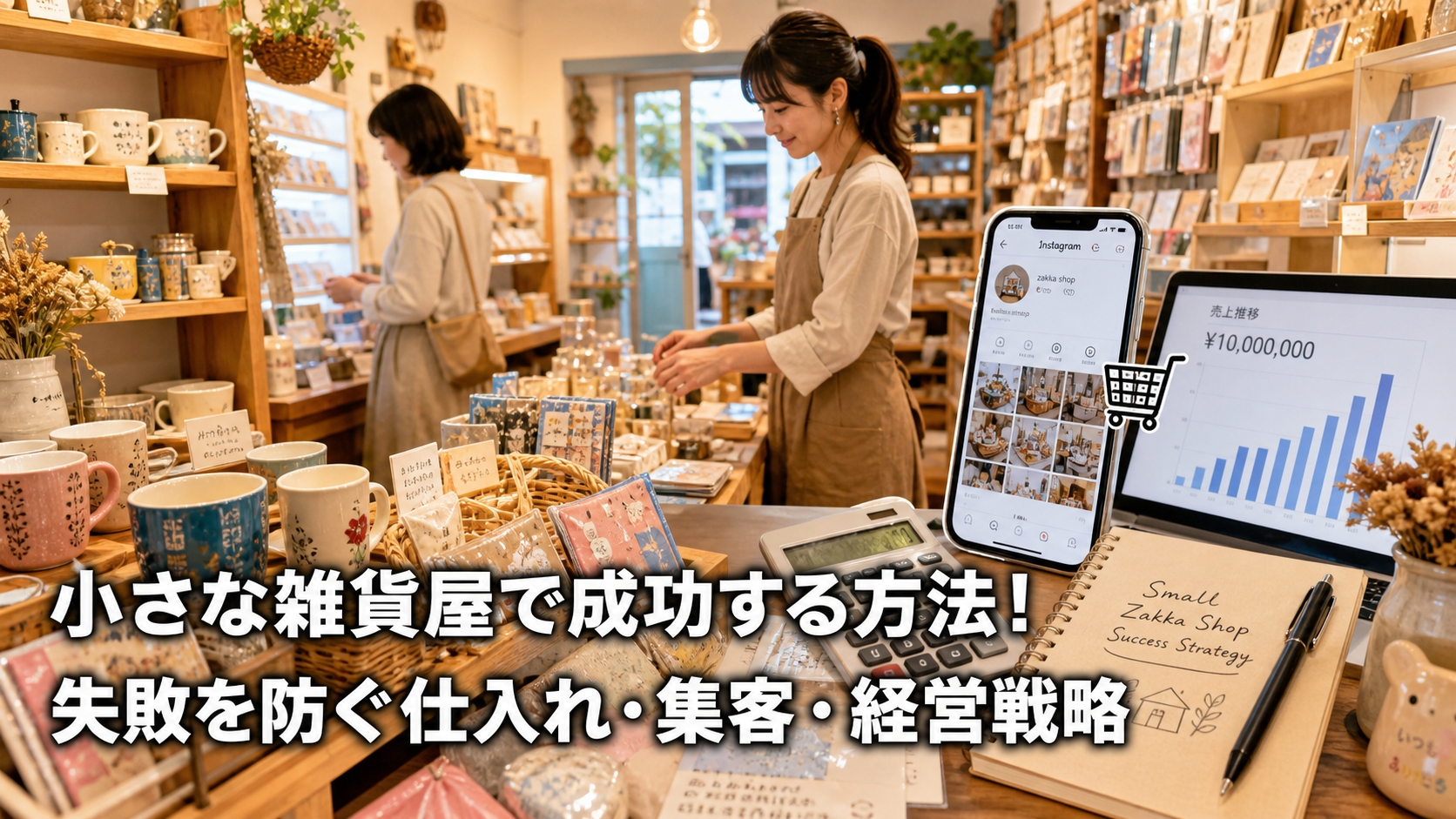 小さな雑貨屋で成功する方法！失敗を防ぐ仕入れ・集客・経営戦略