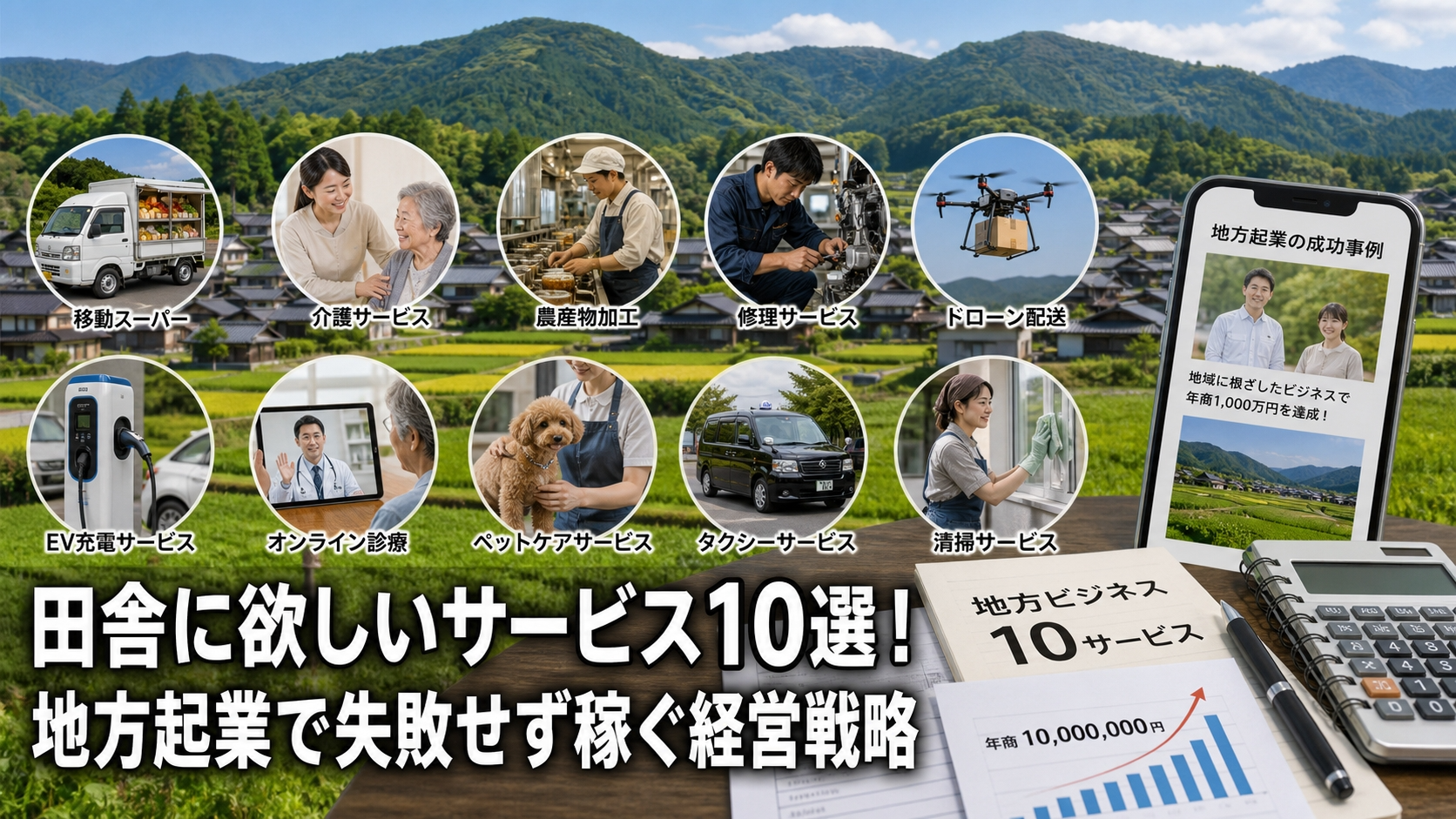 田舎に欲しいサービス10選！地方起業で失敗せず稼ぐ経営戦略