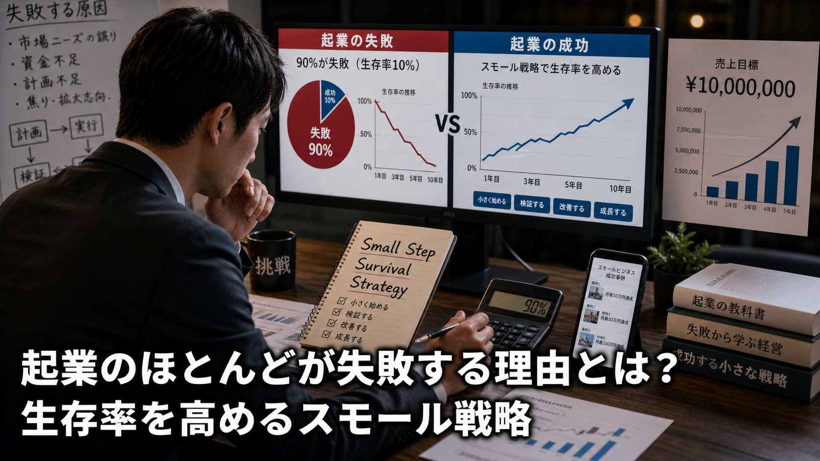 起業のほとんどが失敗する理由とは？生存率を高めるスモール戦略