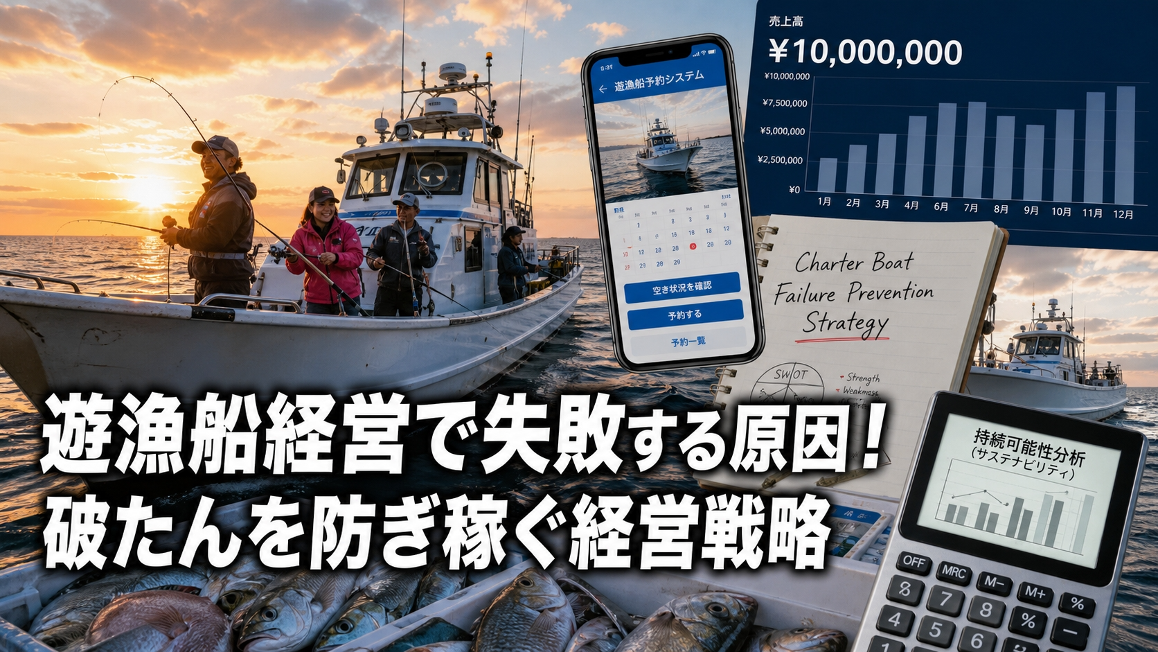 遊漁船経営で失敗する原因！破たんを防ぎ稼ぐ経営戦略