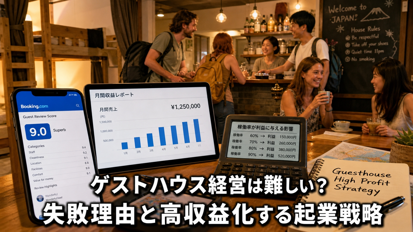 ゲストハウス経営は難しい？失敗理由と高収益化する起業戦略