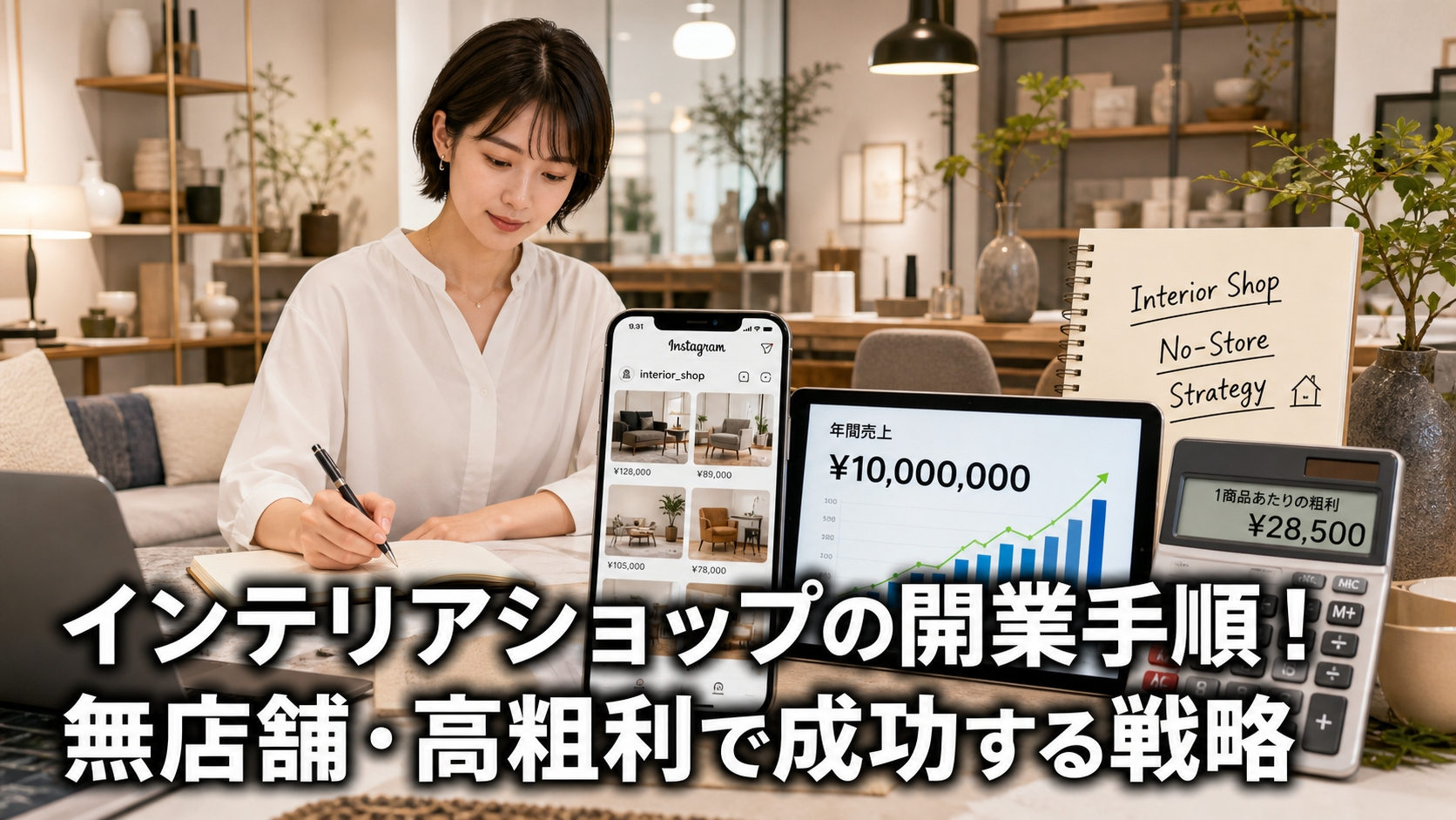 インテリアショップの開業手順！無店舗・高粗利で成功する戦略