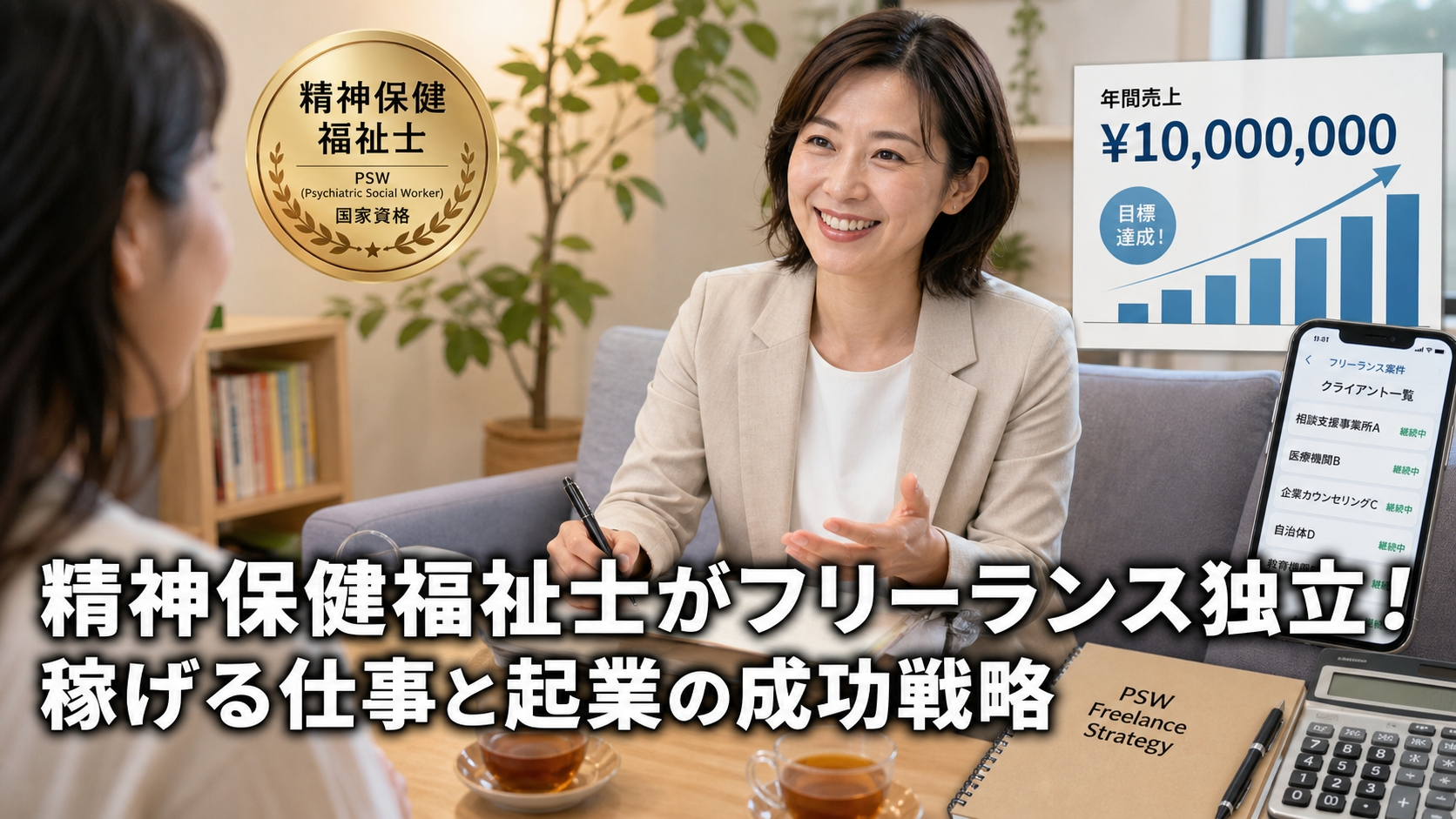 精神保健福祉士がフリーランス独立！稼げる仕事と起業の成功戦略