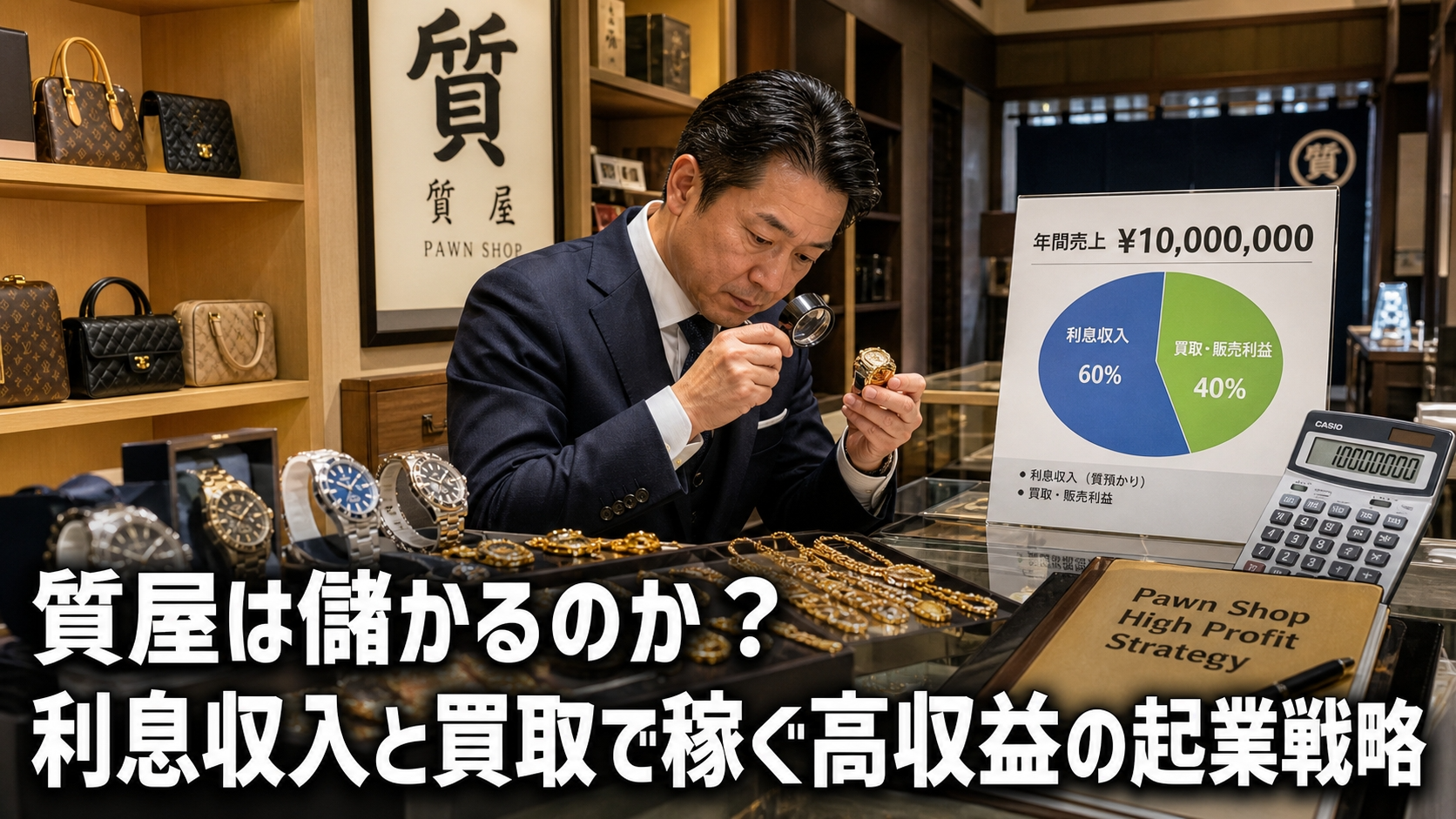 質屋は儲かるのか？利息収入と買取で稼ぐ高収益の起業戦略