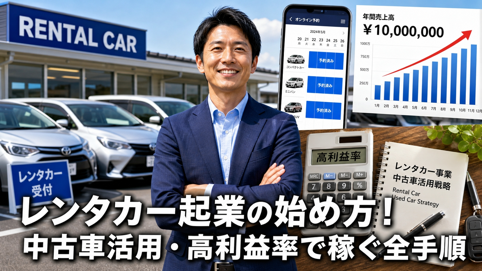 レンタカー起業の始め方！中古車活用・高利益率で稼ぐ全手順