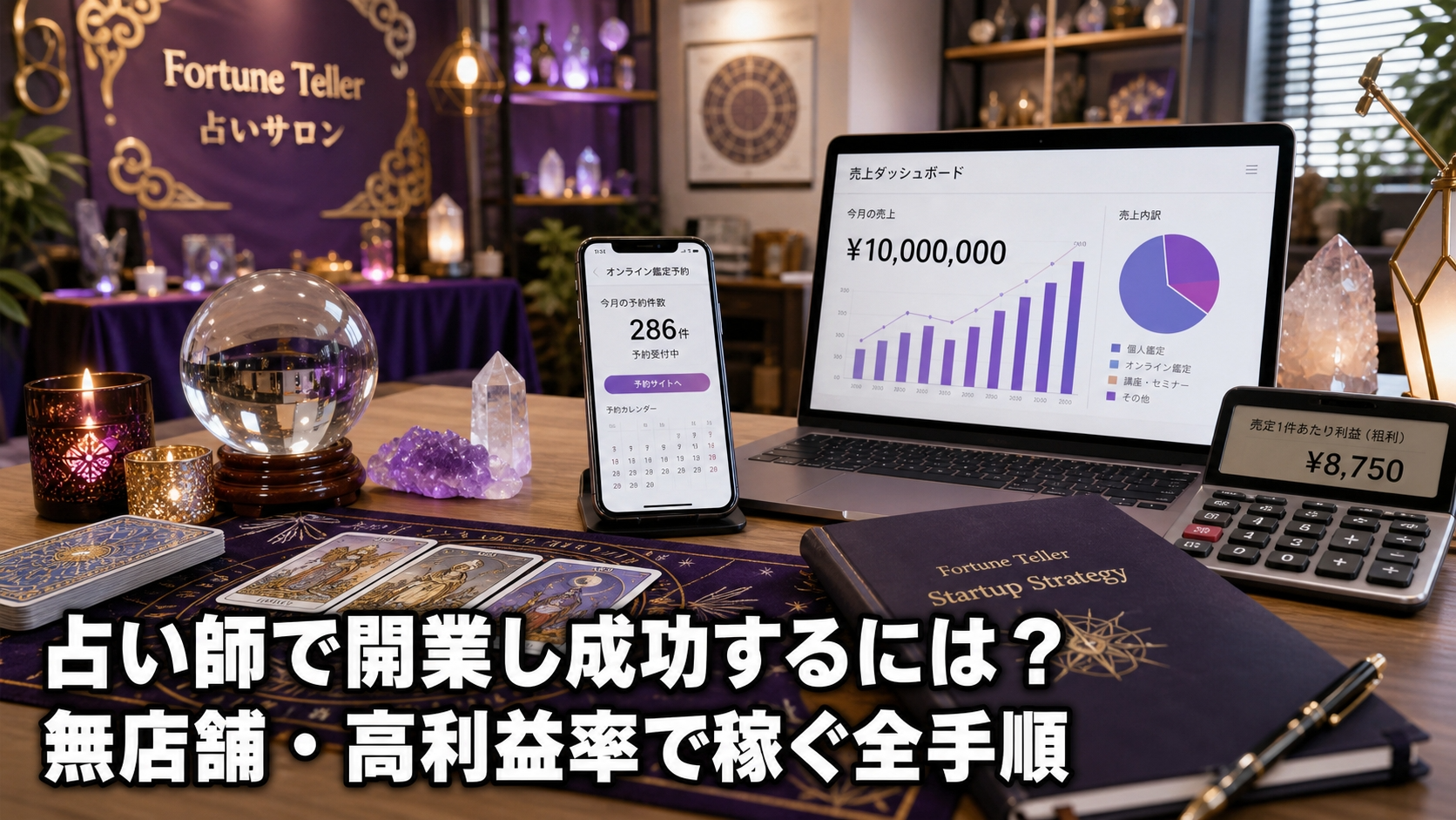 占い師で開業し成功するには？無店舗・高利益率で稼ぐ全手順