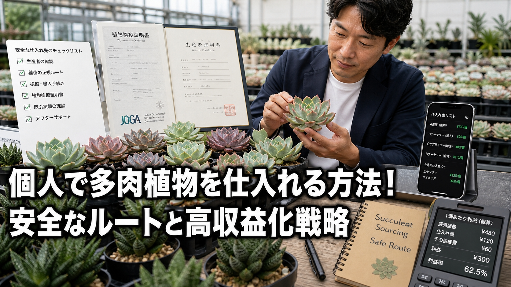 個人で多肉植物を仕入れる方法！安全なルートと高収益化戦略