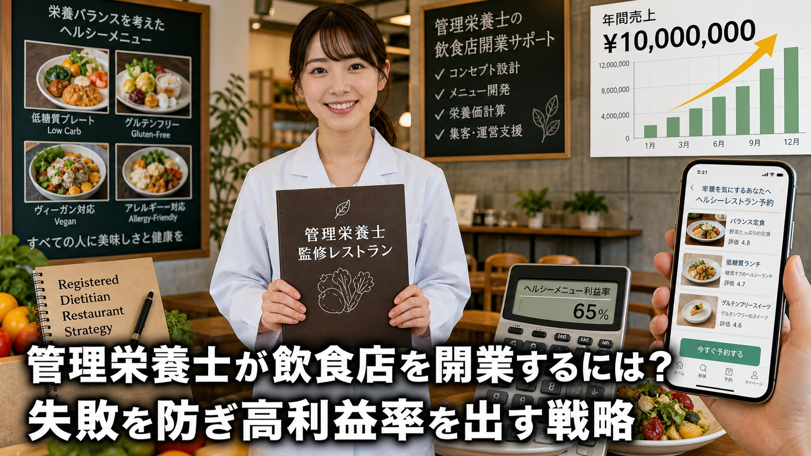 管理栄養士が飲食店を開業するには？失敗を防ぎ高利益率を出す戦略