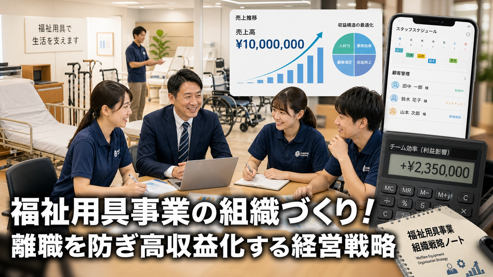福祉用具事業の組織づくり！離職を防ぎ高収益化する経営戦略