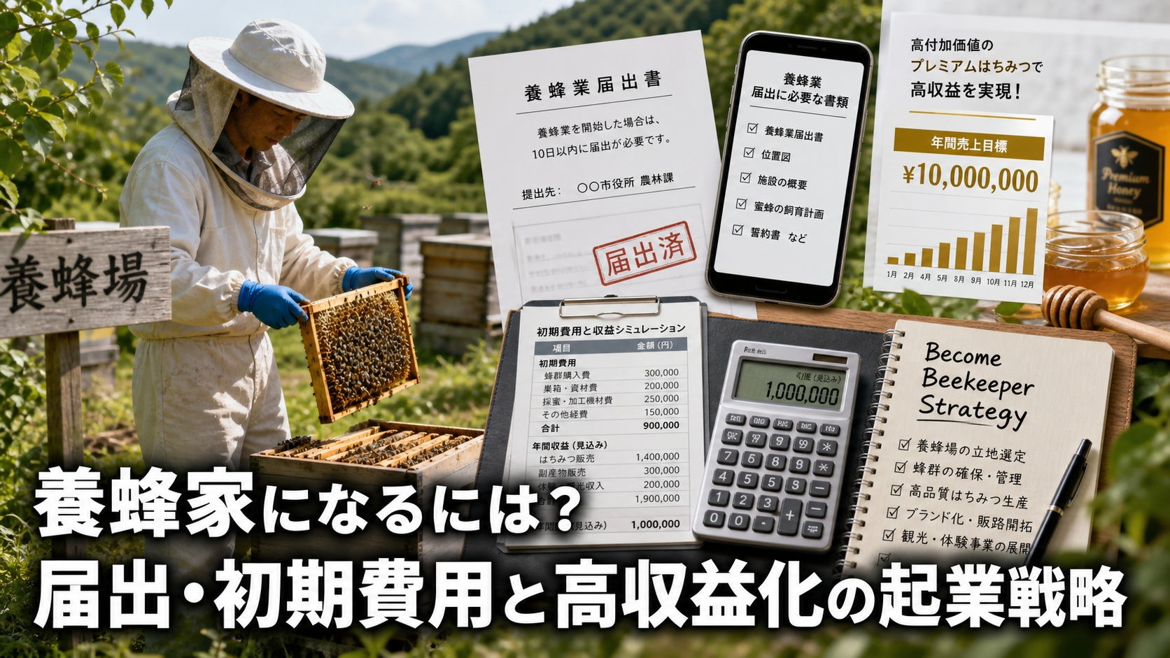 養蜂家になるには？届出・初期費用と高収益化の起業戦略