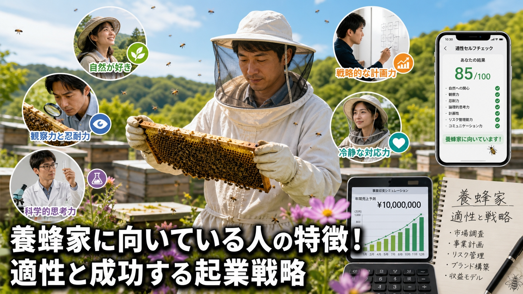 養蜂家に向いている人の特徴！適性と成功する起業戦略