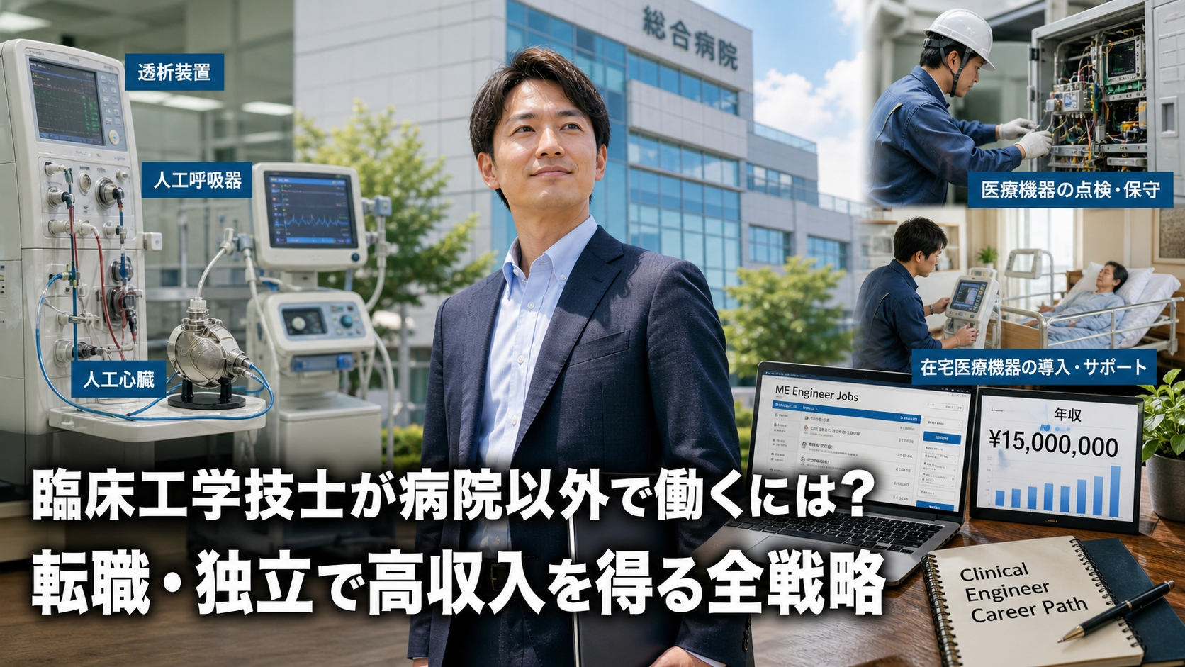 臨床工学技士が病院以外で働くには？転職・独立で高収入を得る全戦略