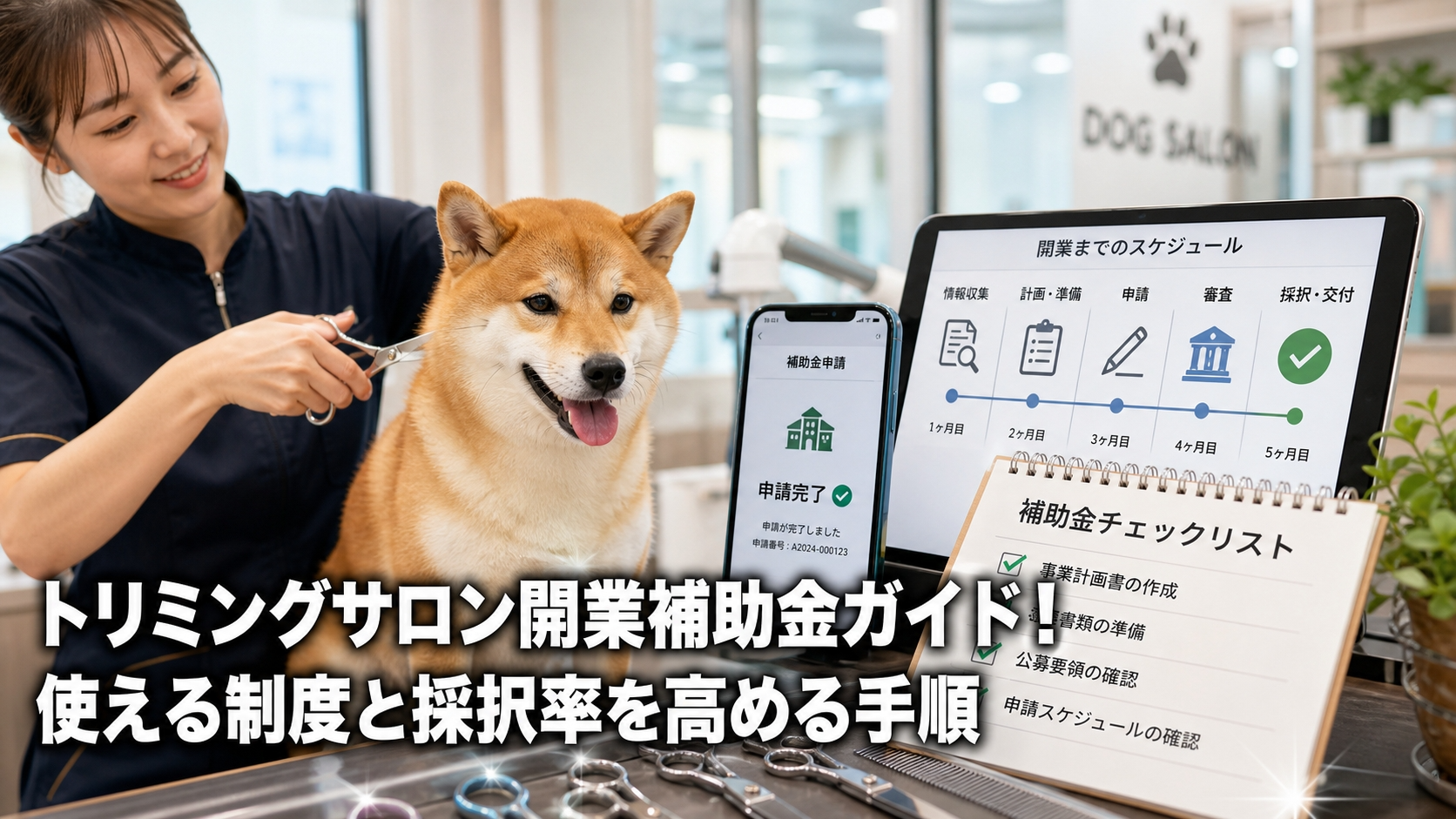 トリミングサロン開業補助金ガイド！使える制度と採択率を高める手順