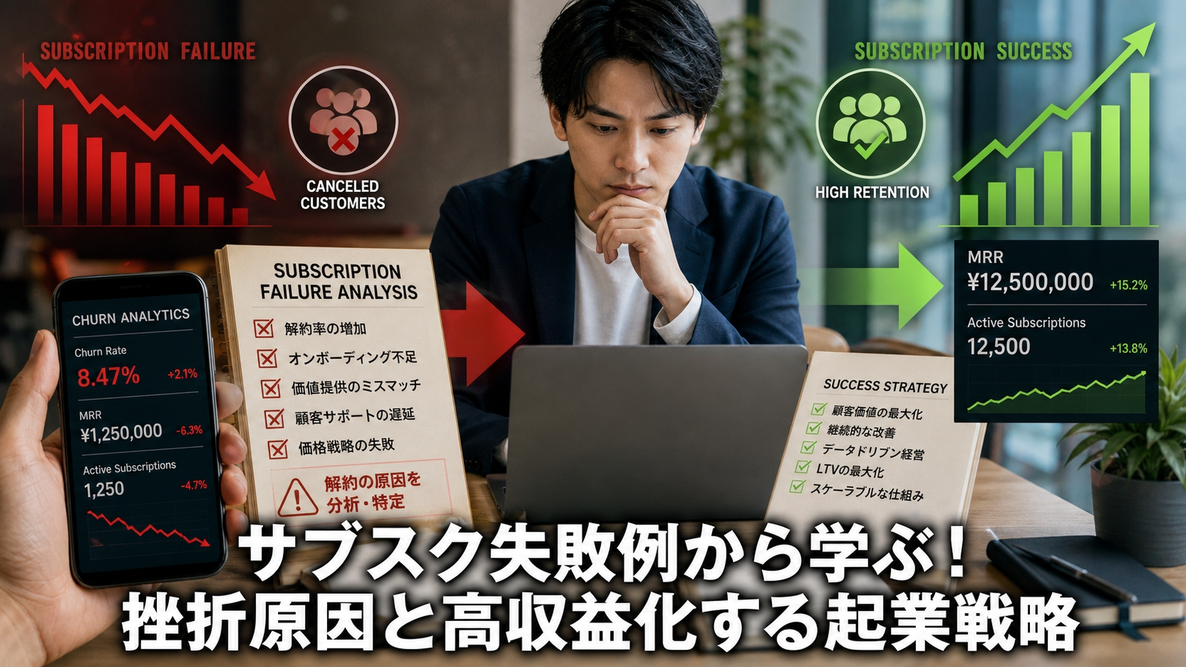 サブスク失敗例から学ぶ！挫折原因と高収益化する起業戦略