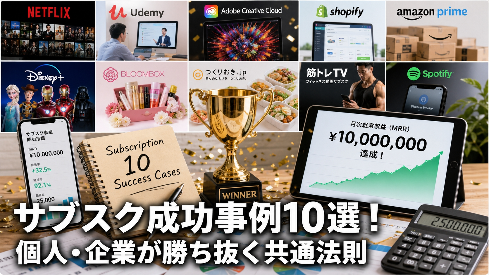 サブスク成功事例10選！個人・企業が勝ち抜く共通法則