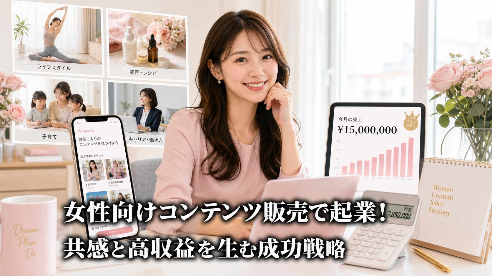 女性向けコンテンツ販売で起業！共感と高収益を生む成功戦略