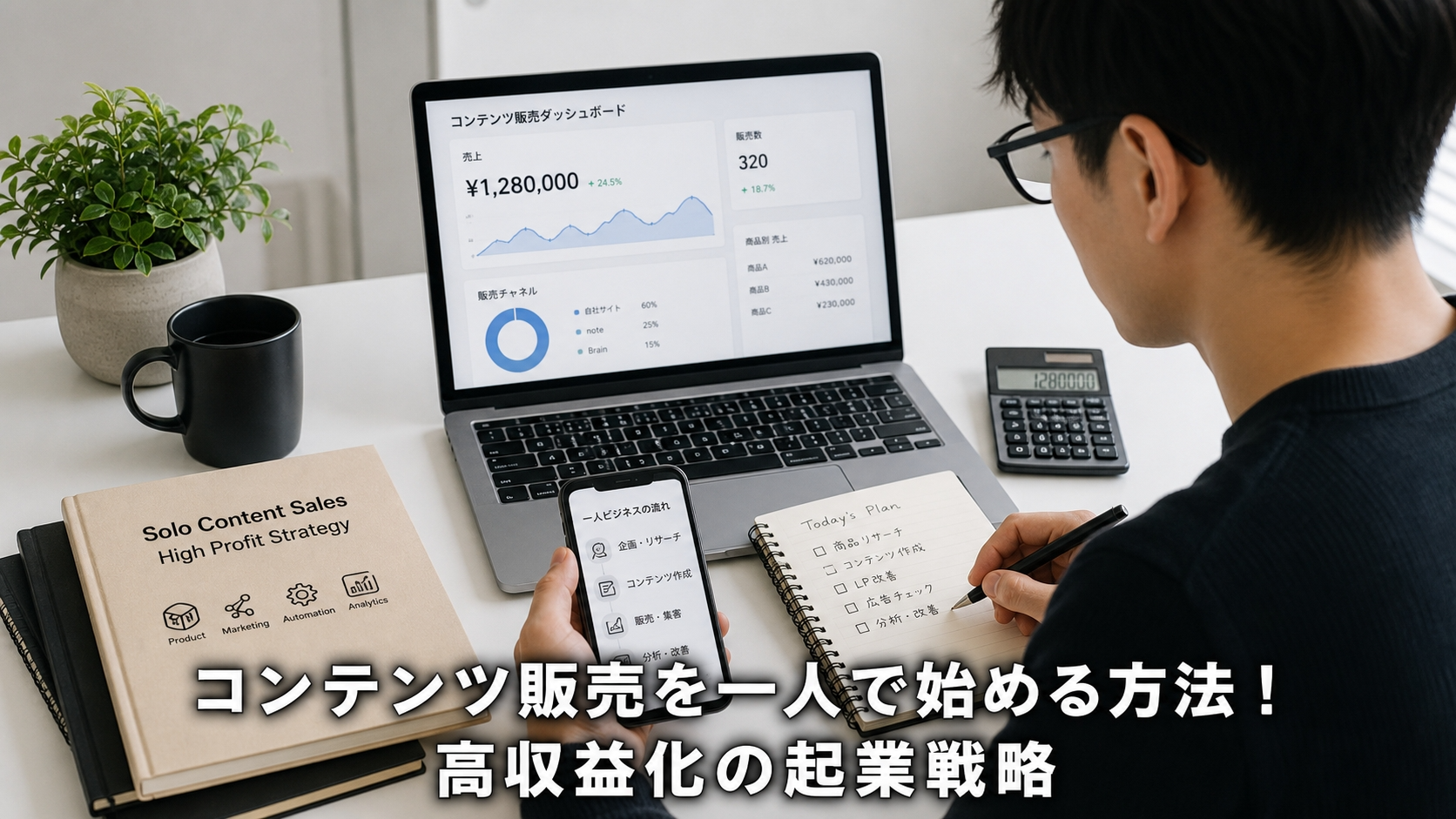 コンテンツ販売を一人で始める方法！高収益化の起業戦略