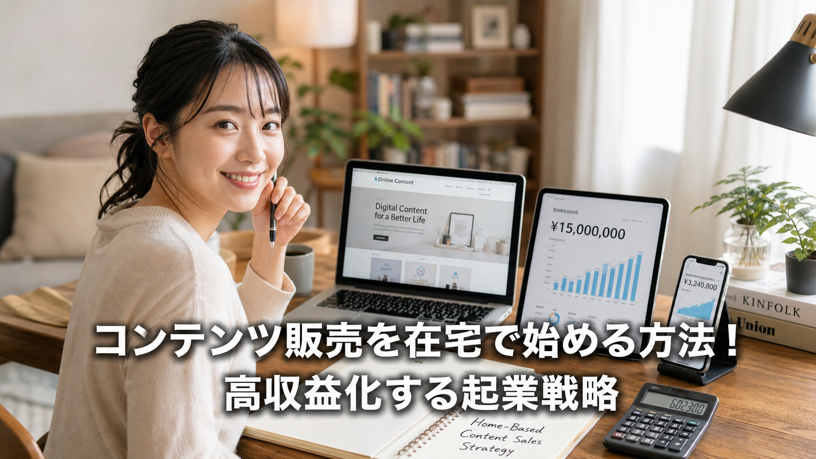 コンテンツ販売を在宅で始める方法！高収益化する起業戦略