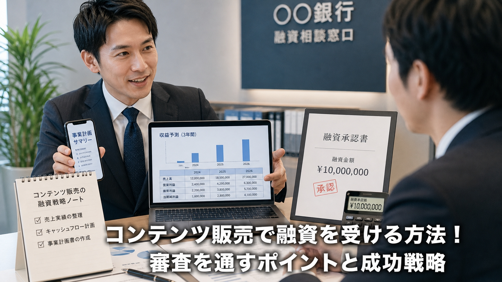 コンテンツ販売で融資を受ける方法！審査を通すポイントと成功戦略