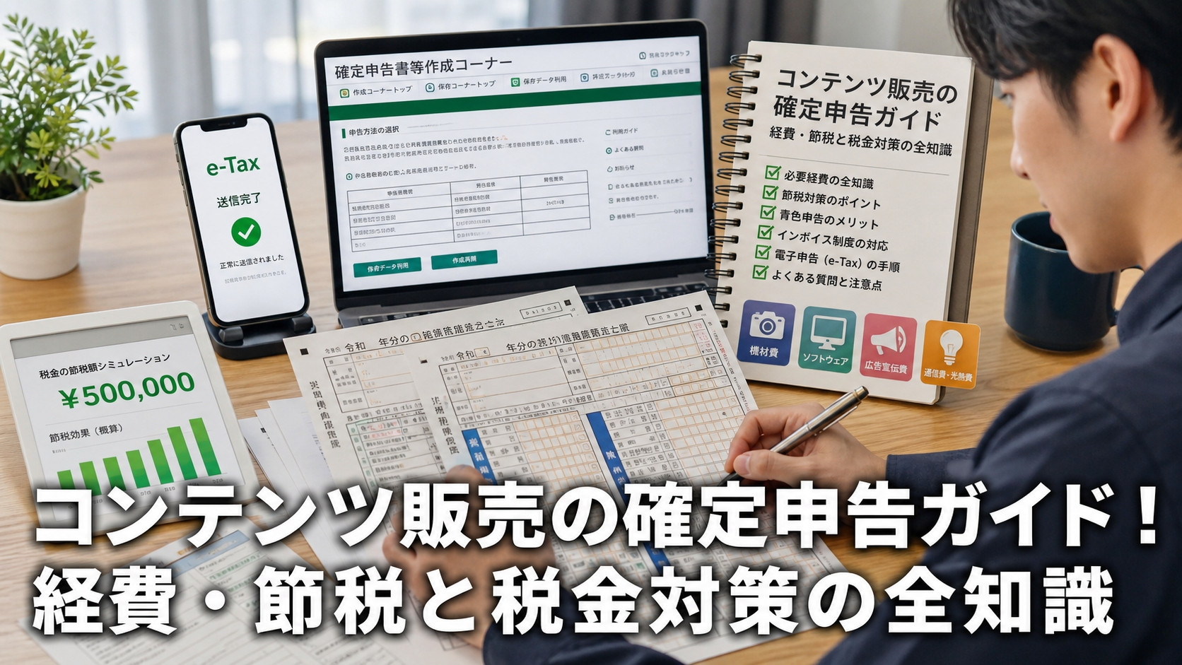 コンテンツ販売の確定申告ガイド！経費・節税と税金対策の全知識