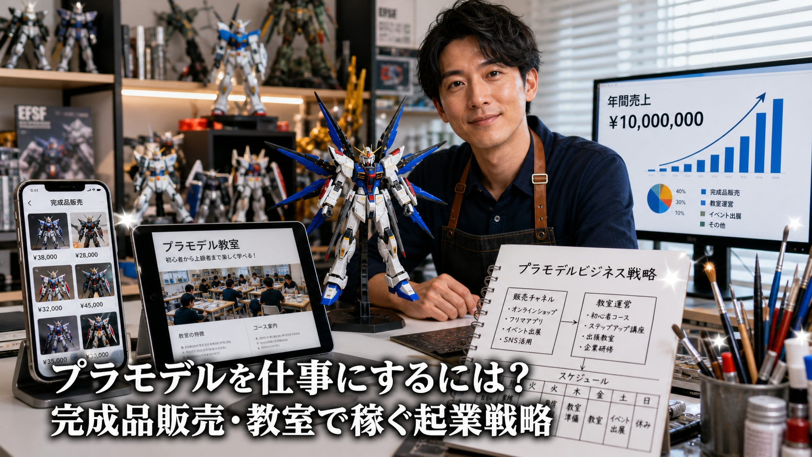 プラモデルを仕事にするには？完成品販売・教室で稼ぐ起業戦略