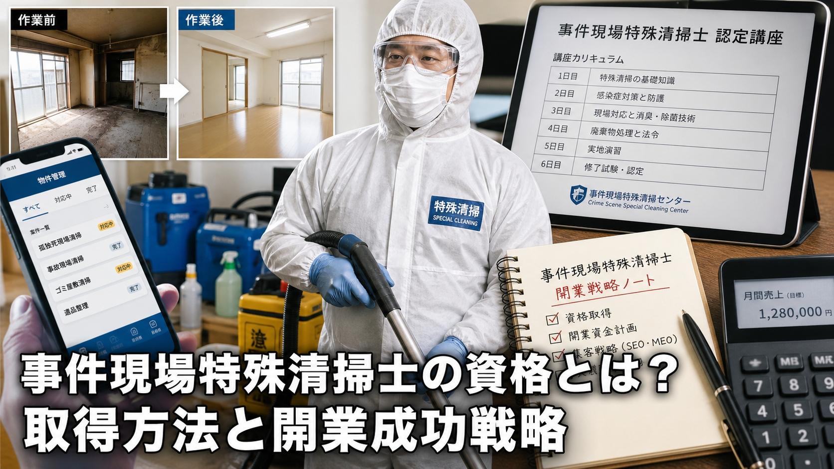 事件現場特殊清掃士の資格とは？取得方法と開業成功戦略
