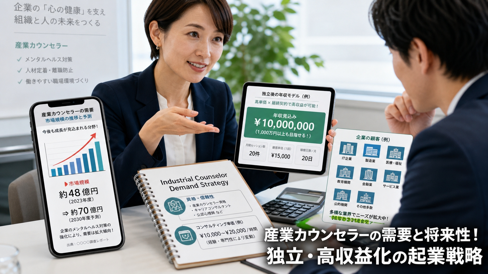 産業カウンセラーの需要と将来性！独立・高収益化の起業戦略