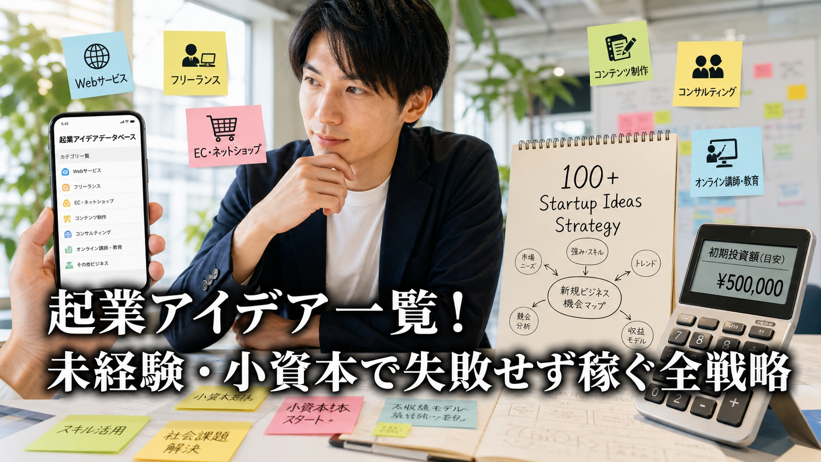 起業アイデア一覧！未経験・小資本で失敗せず稼ぐ全戦略