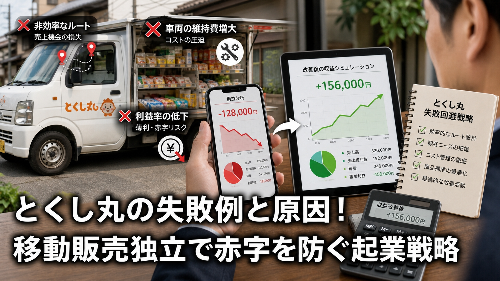 とくし丸の失敗例と原因！移動販売独立で赤字を防ぐ起業戦略