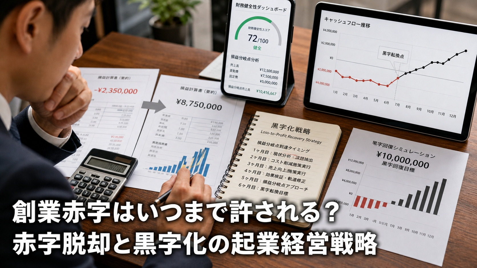 創業赤字はいつまで許される？赤字脱却と黒字化の起業経営戦略