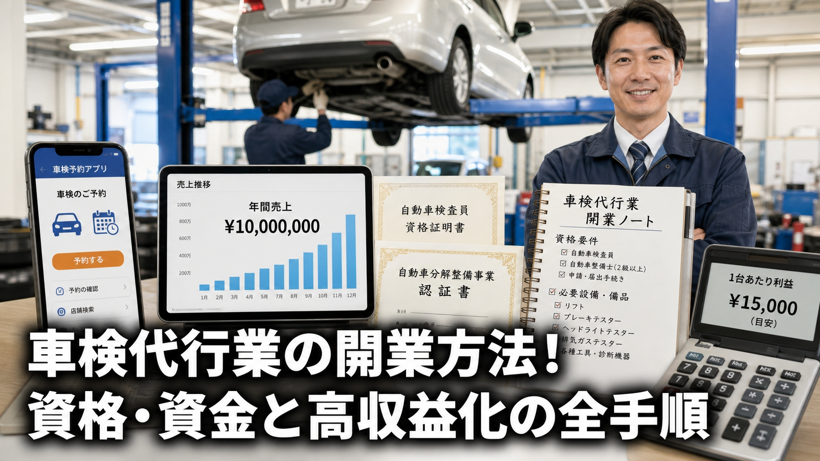 車検代行業の開業方法！資格・資金と高収益化の全手順