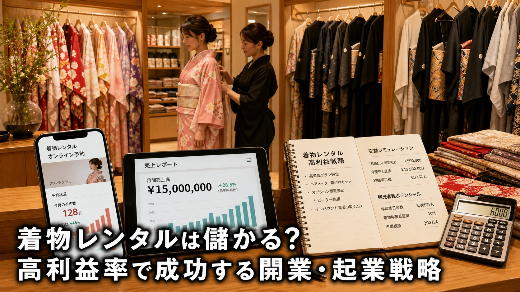 着物レンタルは儲かる？高利益率で成功する開業・起業戦略