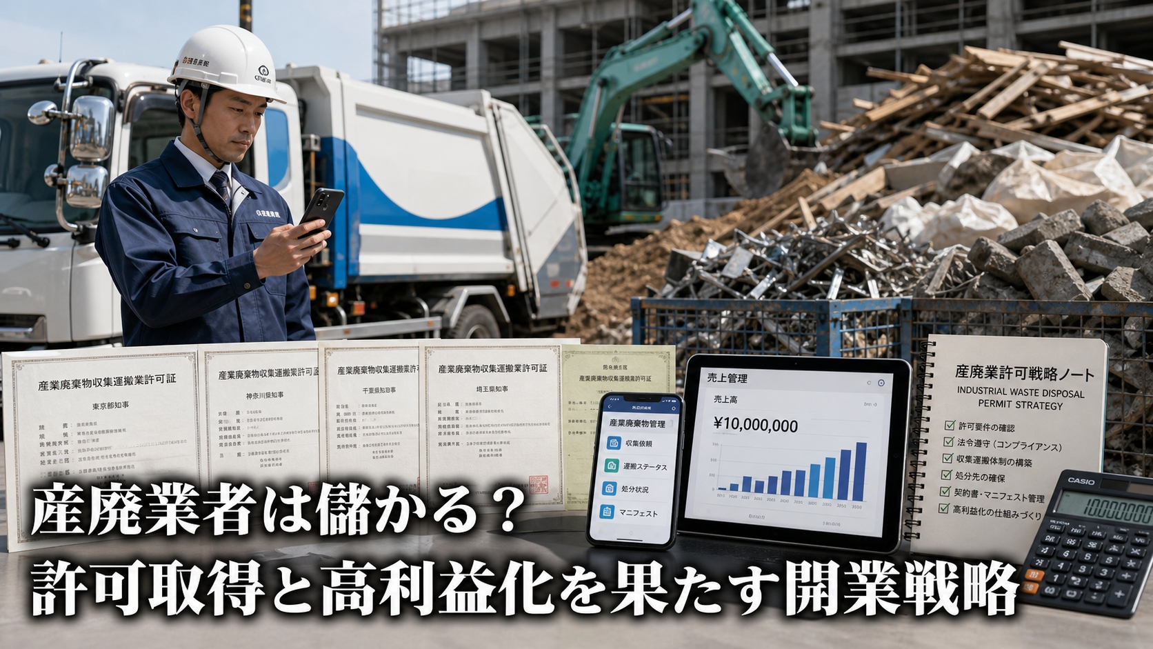 産廃業者は儲かる？許可取得と高利益化を果たす開業戦略