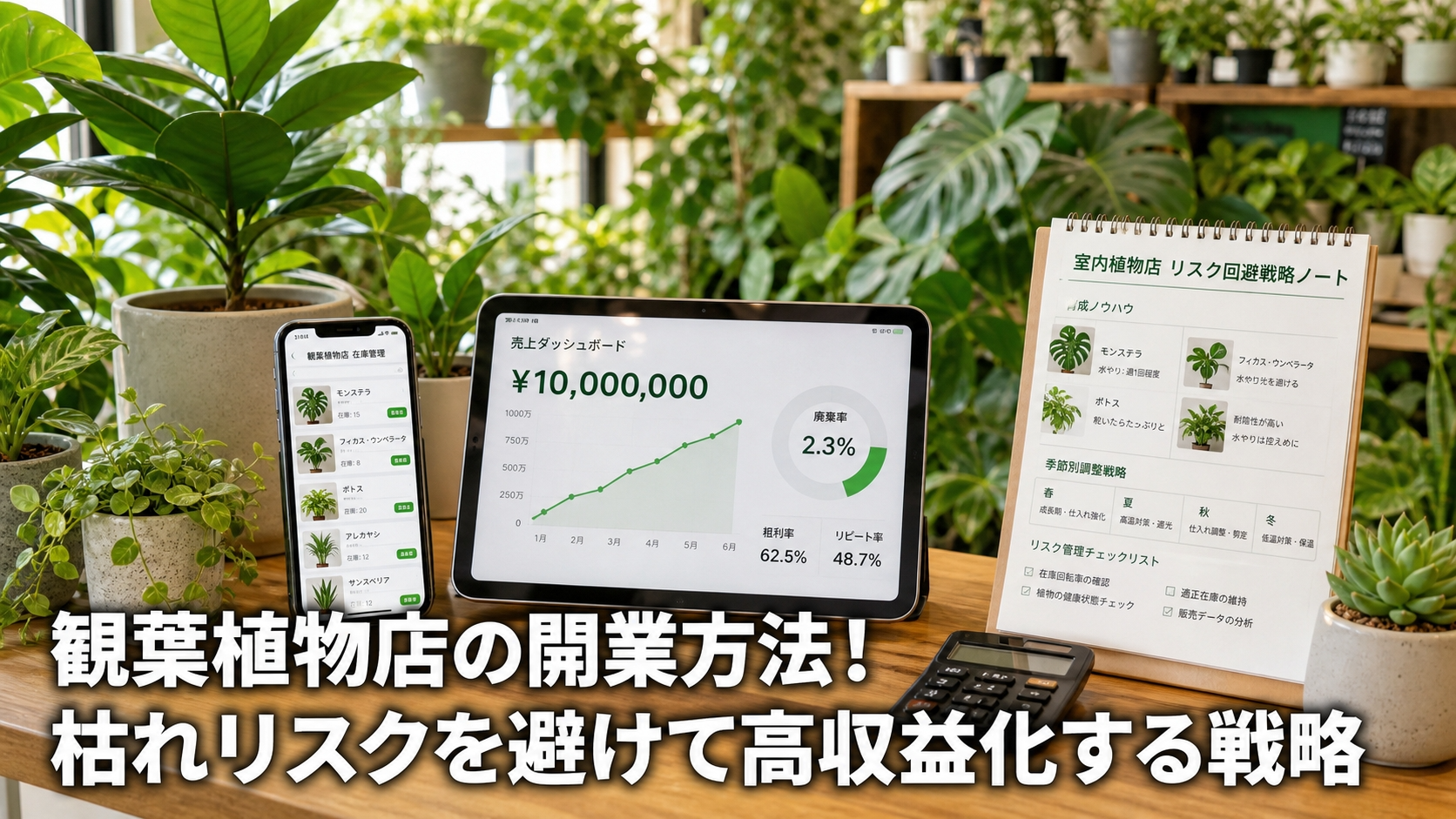 観葉植物店の開業方法！枯れリスクを避けて高収益化する戦略