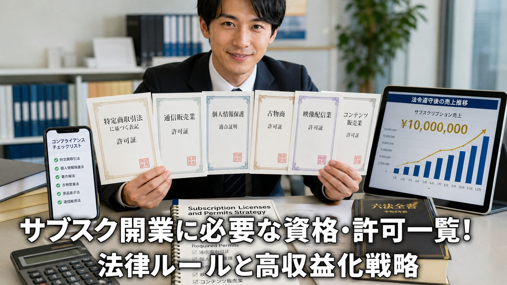 サブスク開業に必要な資格・許可一覧！法律ルールと高収益化戦略