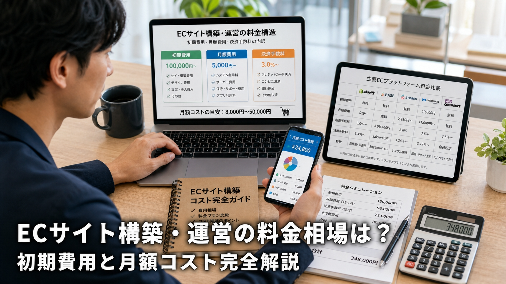 ECサイト構築・運営の料金相場は？初期費用と月額コスト完全解説