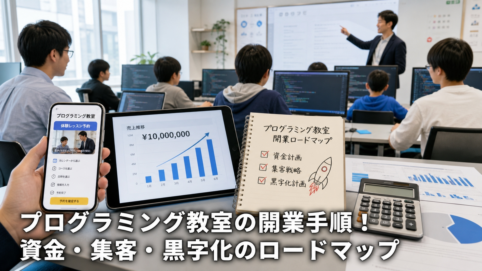 プログラミング教室の開業手順！資金・集客・黒字化のロードマップ