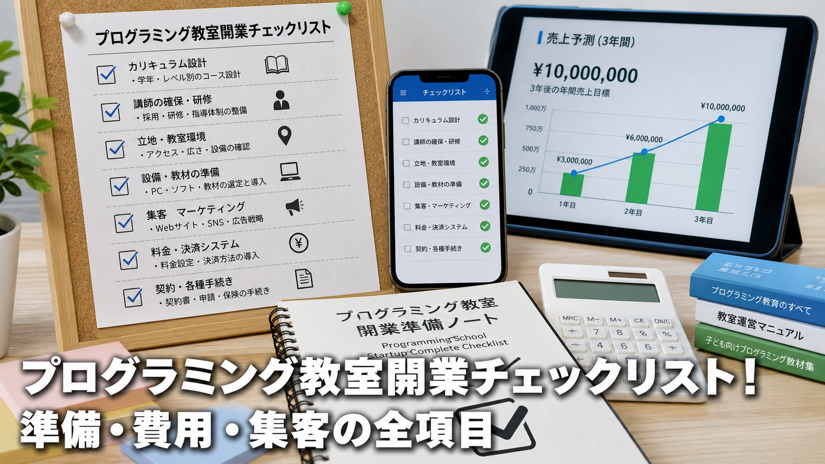 プログラミング教室開業チェックリスト！準備・費用・集客の全項目