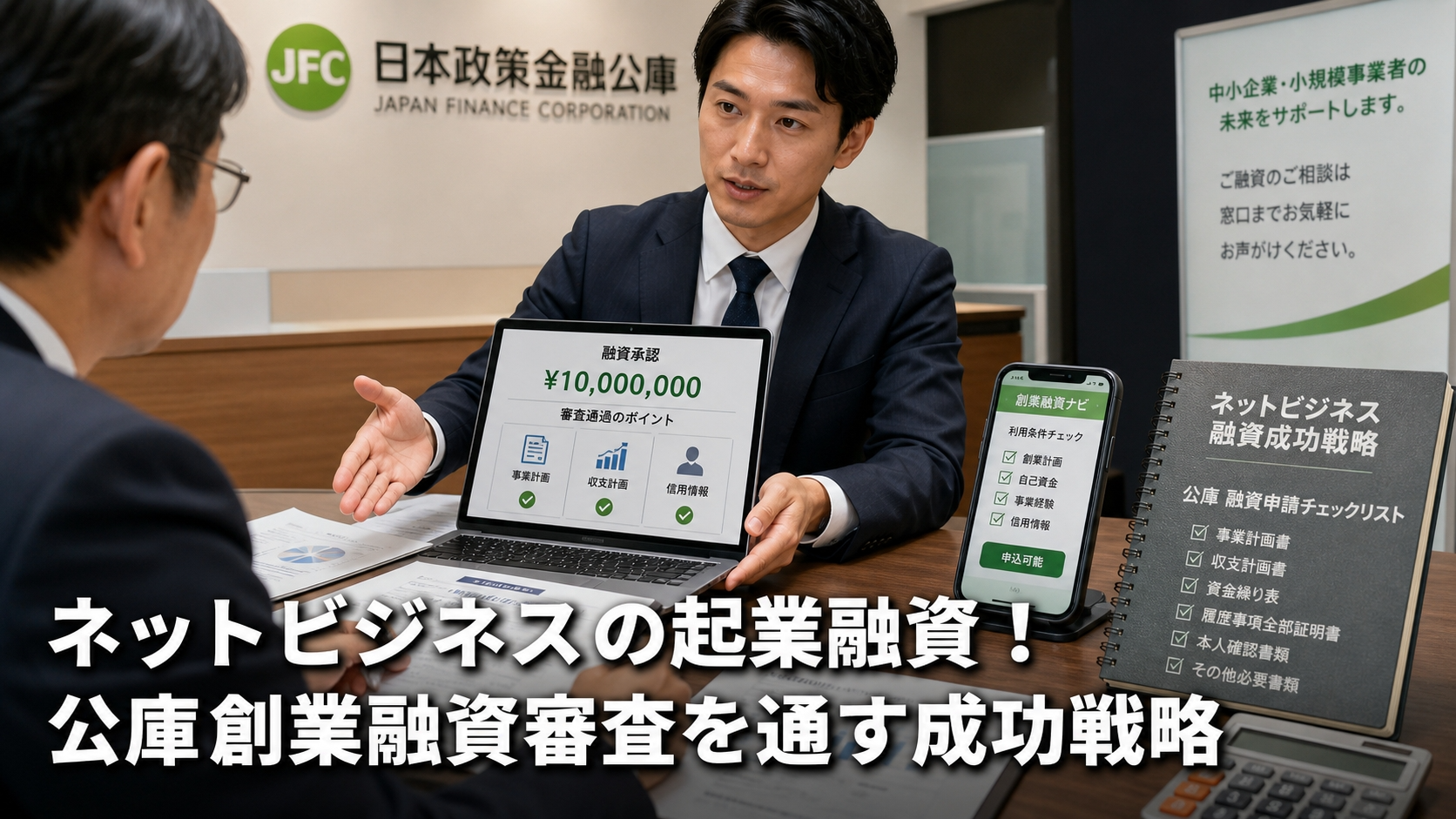 ネットビジネスの起業融資！公庫創業融資審査を通す成功戦略