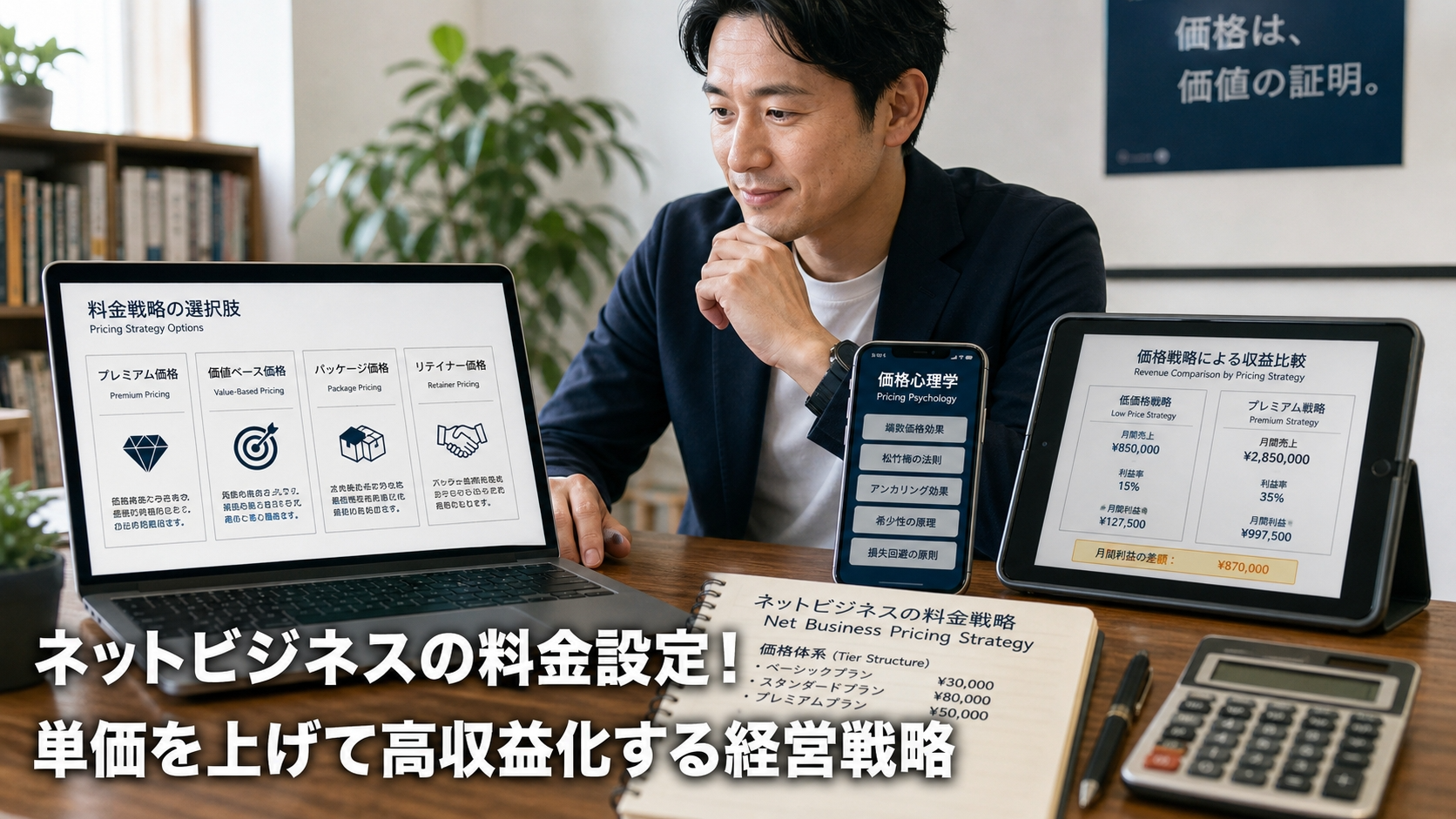 ネットビジネスの料金設定！単価を上げて高収益化する経営戦略