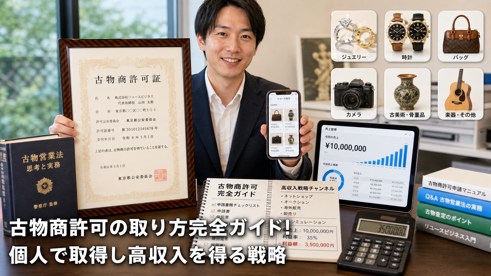 古物商許可の取り方完全ガイド！個人で取得し高収入を得る戦略