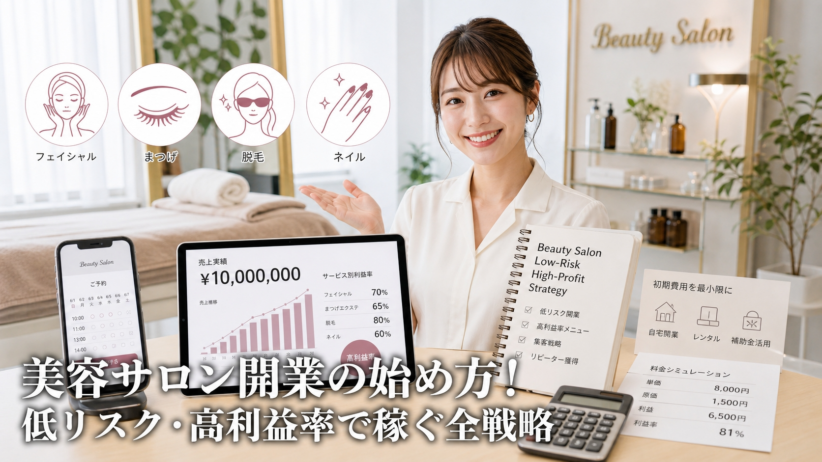 美容サロン開業の始め方！低リスク・高利益率で稼ぐ全戦略