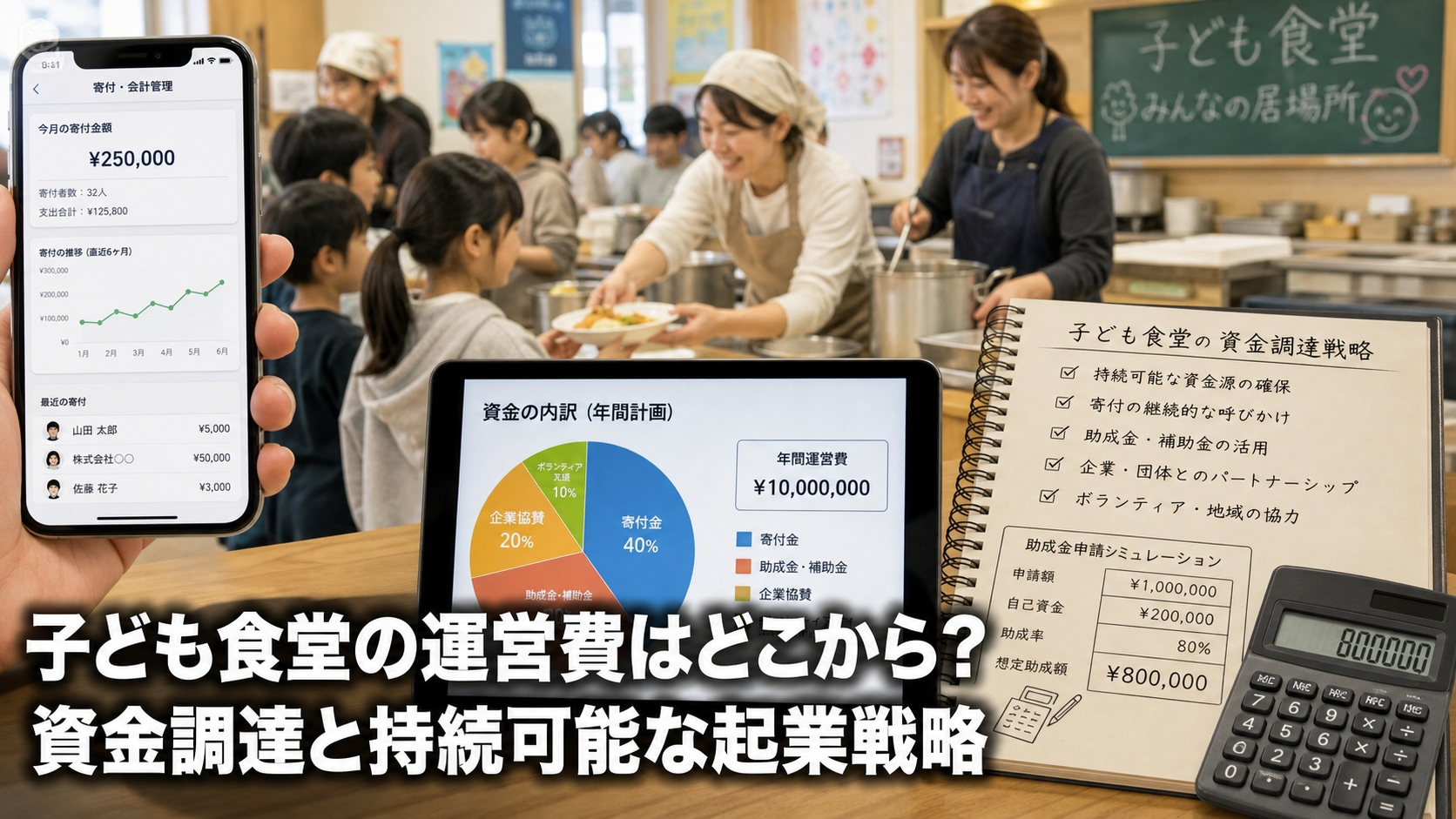 子ども食堂の運営費はどこから？資金調達と持続可能な起業戦略