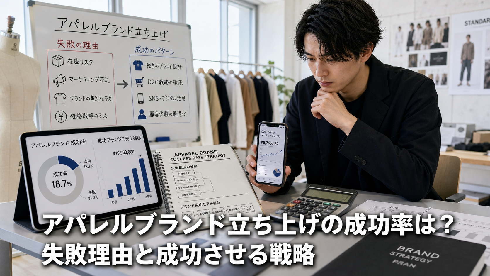 アパレルブランド立ち上げの成功率は？失敗理由と成功させる戦略