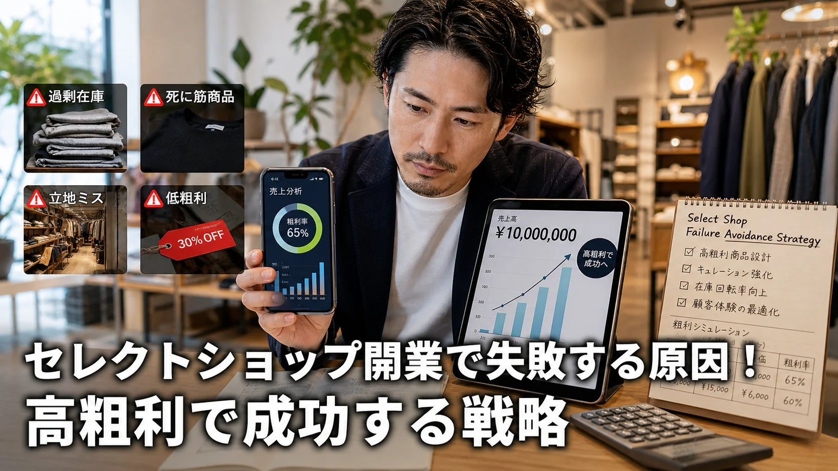 セレクトショップ開業で失敗する原因！高粗利で成功する戦略