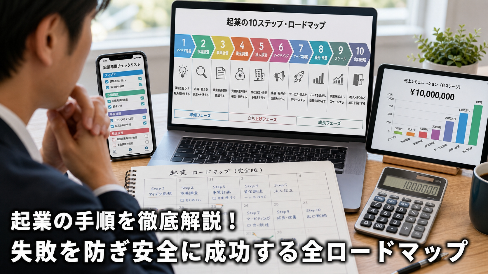 起業の手順を徹底解説！失敗を防ぎ安全に成功する全ロードマップ