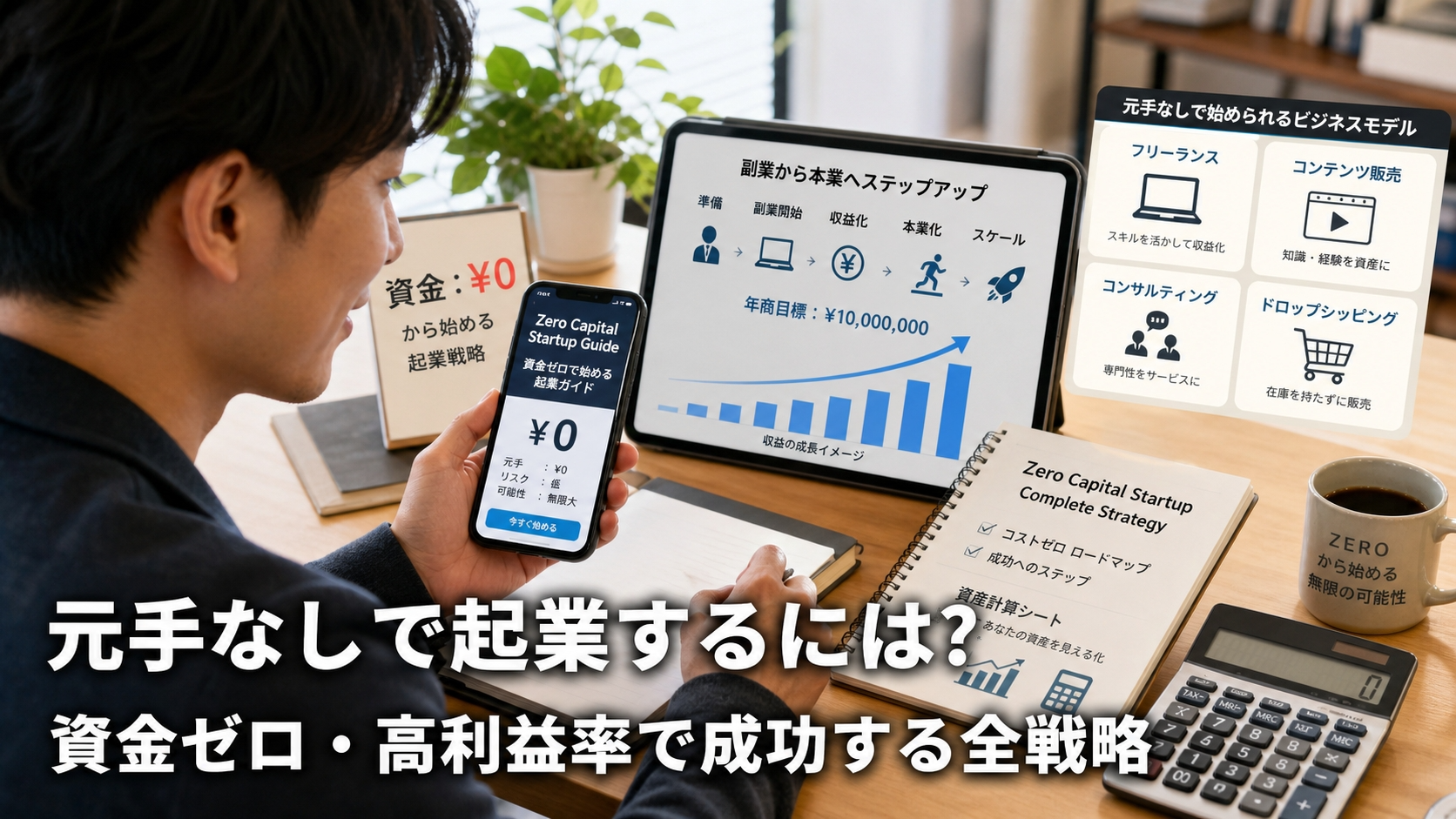 元手なしで起業するには？資金ゼロ・高利益率で成功する全戦略