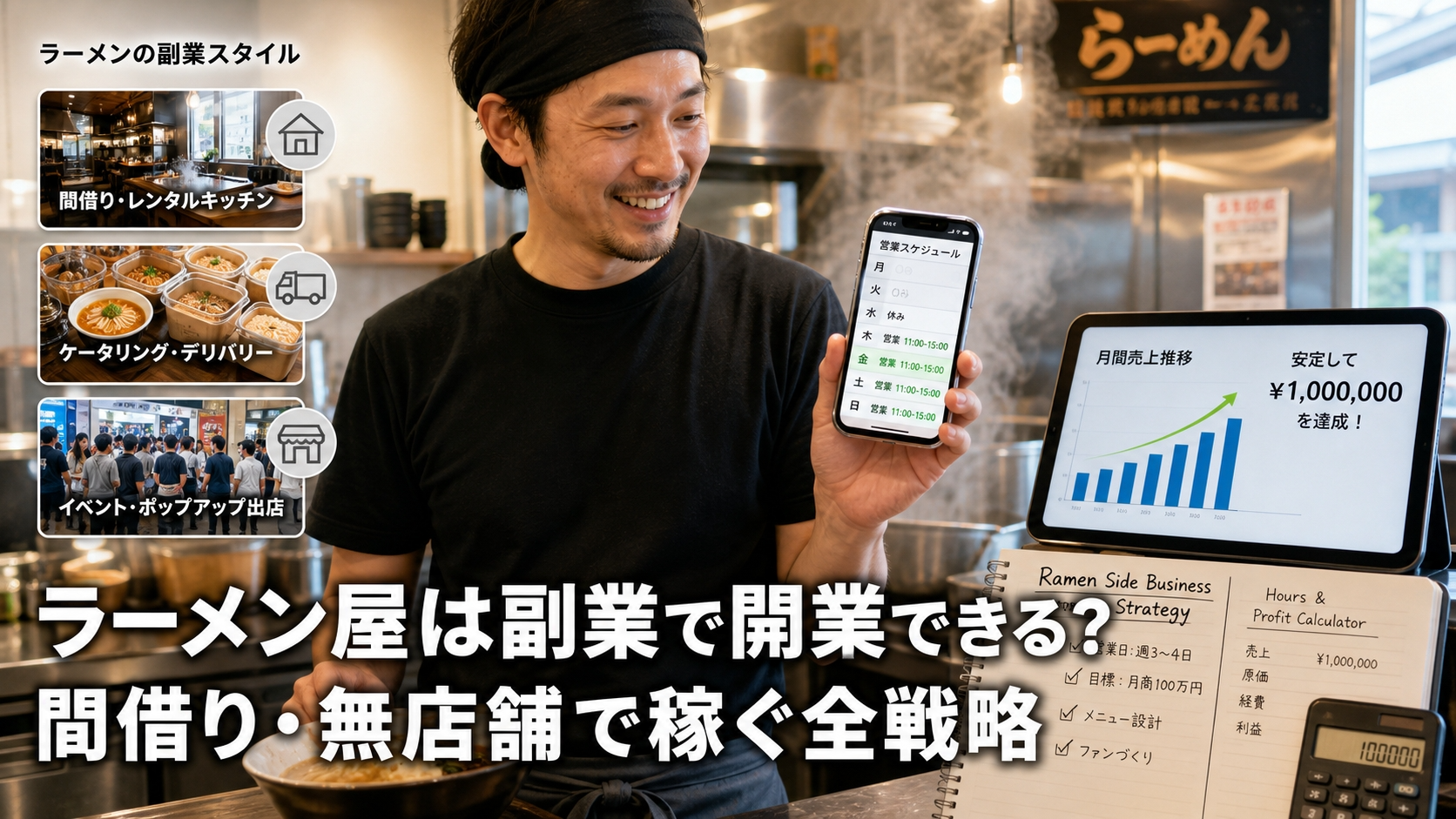 ラーメン屋は副業で開業できる？間借り・無店舗で稼ぐ全戦略